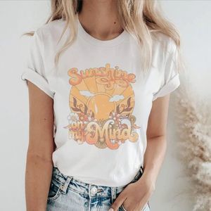 “Sunshine on my Mind” Sublimation Graphic Tee White Medium 💗